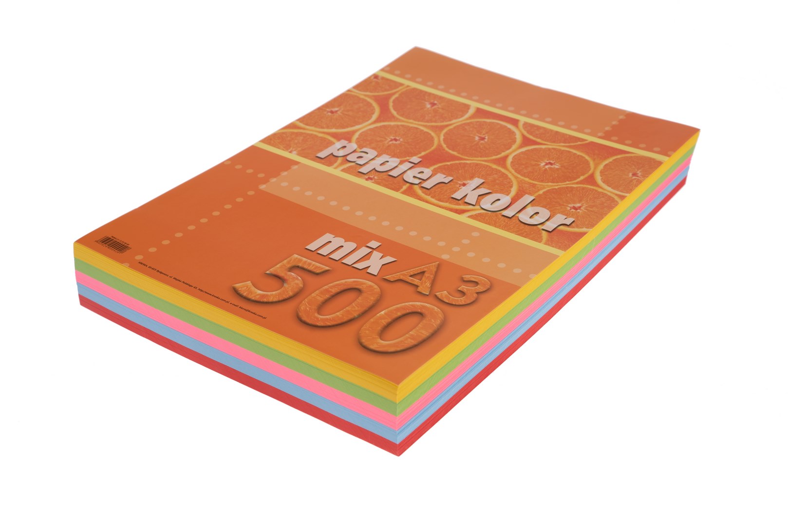 Papier ksero A3 80g 500ark. mix kolorów